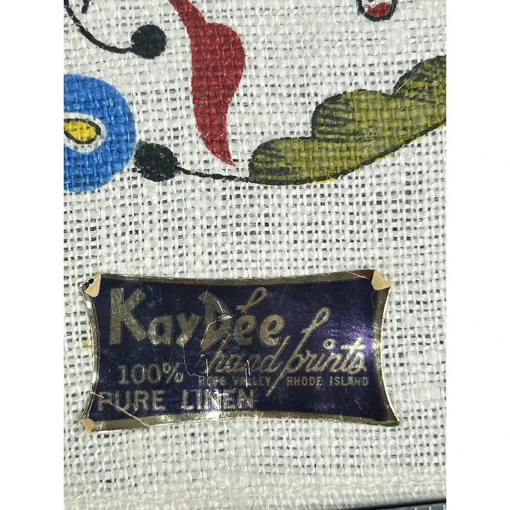 3 Vintage Kay Dee Linen Hand Towels Pennsylvania Dutch Amish‎ Barn General Store